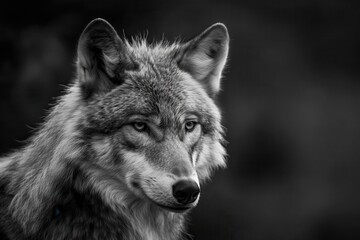 Obraz premium Gray Wolf. The Majestic Animal of the Wild in its Natural Habitat