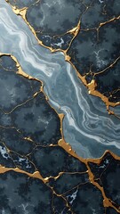 Fototapeta premium cracked Marble texture frame background, luxury marble texture wallpaper background, natural marble texture background, Cracked Marble rock stone texture background
