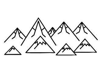 set of mountains collection of grapes vector illustration, silhouette, logo icon and line art Bundle files