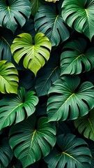 Fototapeta premium vibrant wallpaper with a variety of lush leaves