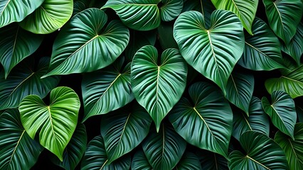 vibrant wallpaper with a variety of lush leaves