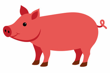 Pig slide vector design illustration on white background