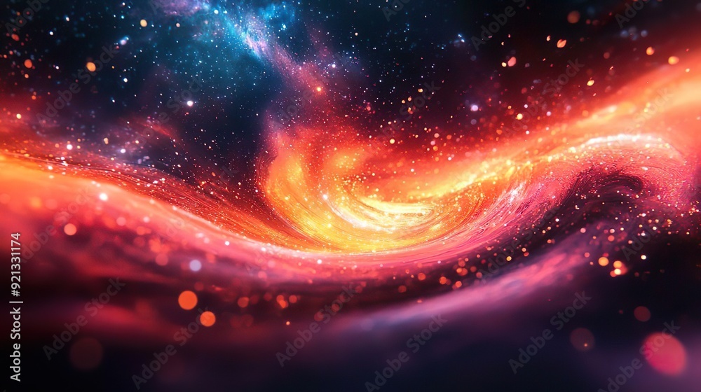 Canvas Prints universe expanding with galaxies after the epic big bang explosion image