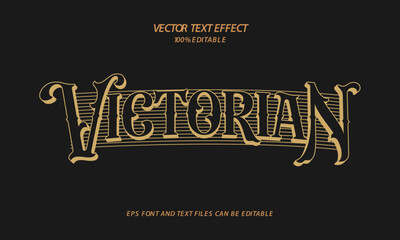 Victorian  3d editable text effect