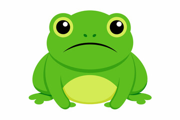 Sad frog vector design illustration on white background 