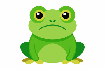 Sad frog vector design illustration on white background 