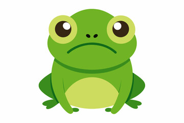 Sad frog vector design illustration on white background 
