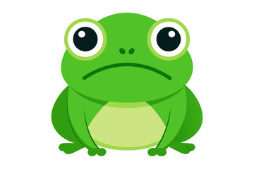 Sad frog vector design illustration on white background 