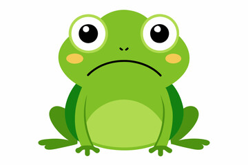 Sad frog vector design illustration on white background 