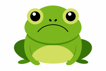 Sad frog vector design illustration on white background 