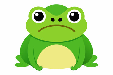 Sad frog vector design illustration on white background 
