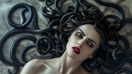 Fototapeta premium Artistic portrait of Medusa.