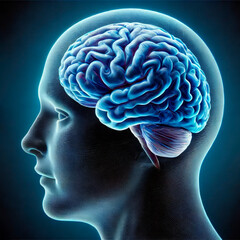 Obraz premium Highly detailed image of human brain