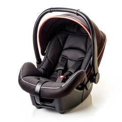 Naklejka premium infant black color car seat isolated on white