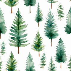 Obraz premium seamless pattern with fir branches