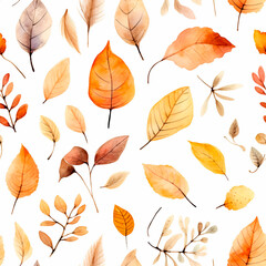Obraz premium autumn leaves seamless pattern