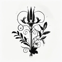 Modern abstract floral vector compositions. Collage contemporary bouquets. Hand drawn cartoon style flowers. Minimalism