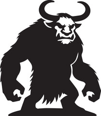 Ogre vector silhoutte illustration logo art