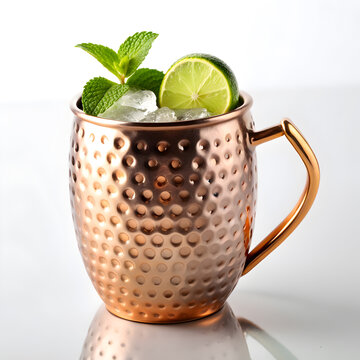 moscow mule mug on white background