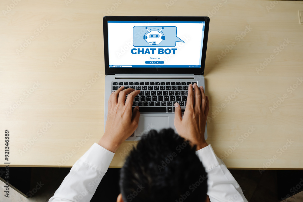 Poster chatbot software application for modish online business that automatically reply to customer questio
