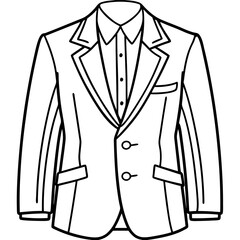 Suit on line art vector