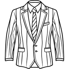 Suit on line art vector