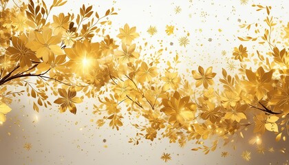 golden christmas tinsel