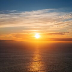 Sunrise or Sunset: A horizon scene with the sun rising or setting, providing a large area of sky for adding text or showcasing products against a beautiful backdrop