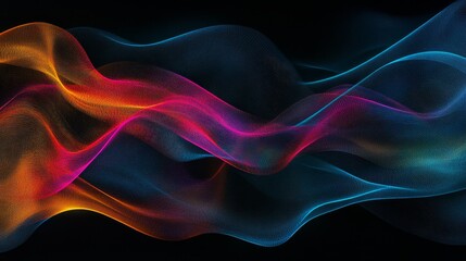 A mesmerizing abstract design with flowing neon lights in vibrant colors against a dark backdrop. The image symbolizes movement, energy, and the digital realm.