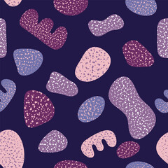 AAbstract shapes in seamless terrazzo pattern in minimal style.Cute soft art endless background fashionable for stationery,posters,to-do lists, greeting cards, surface patterns, diaries, stickers.Vect