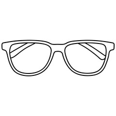 Sunglasses isolated on line art vector