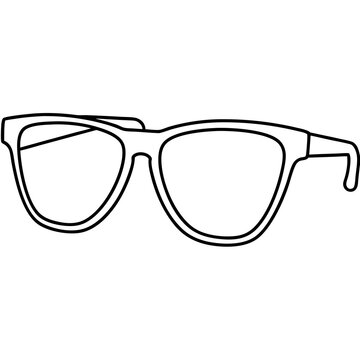recommend clip art: Sunglasses isolated on line art vector