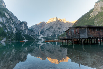 Lago di Braies in Dolomites