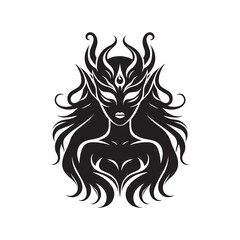 Monster Mask silhouette vector illustration