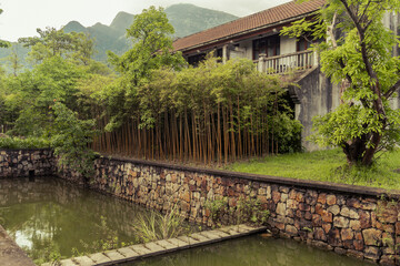 Obraz premium Natural and architectural details in Yen Tu mountain in Quang Ninh, Vietnam