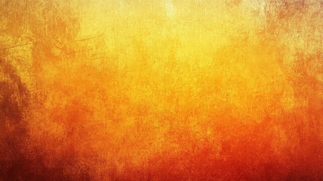 This abstract background features a warm and vibrant gradient of golden yellow and orange hues, with a textured and distressed surface, suggesting age and history