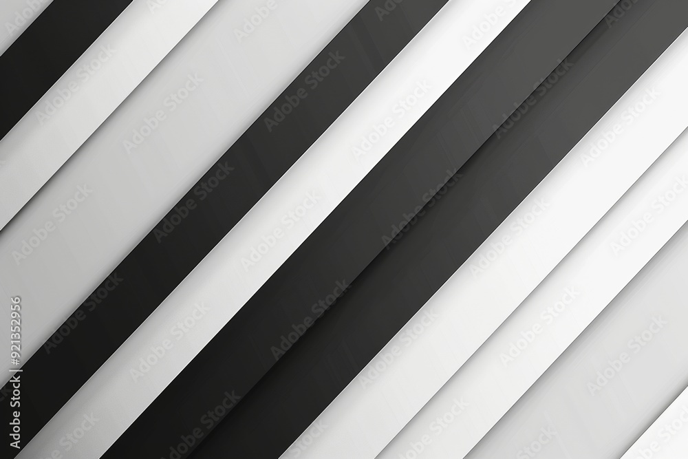 Wall mural abstract background with diagonal black and white stripes