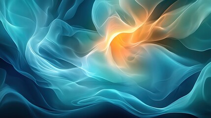 Fototapeta premium An abstract background with swirling shades of blue and green, creating a sense of movement and depth. 