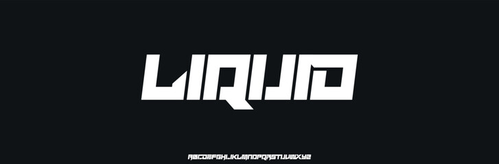 Digital modern alphabet font. Creative abstract urban, futuristic, fashion, sport, minimal technology typography. Simple vector illustration with number 