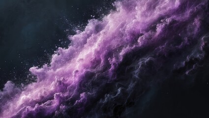 Fototapeta premium A dynamic, swirling purple and black vortex representing chaos and mystery in a digital art style.
