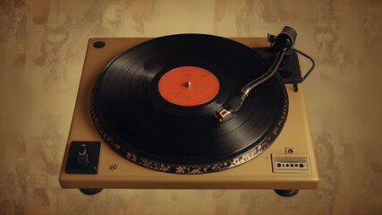 Obraz premium background showcasing old vinyl record