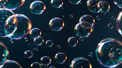 Illustration of water Bubbles crystal clear 