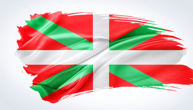Paint stain with the colours of the flag of the Basque Country