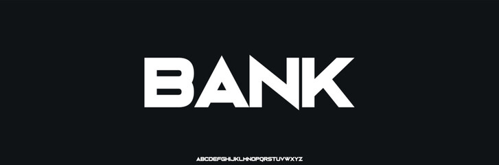 Digital modern alphabet font. Creative abstract urban, futuristic, fashion, sport, minimal technology typography. Simple vector illustration with number 
