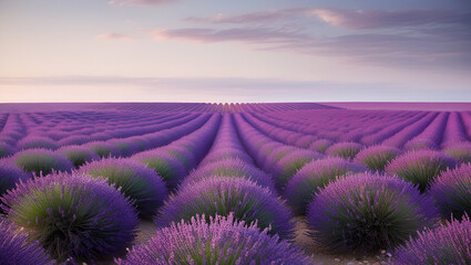 Fototapeta premium lavender field at sunset
