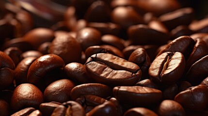 Roasted Coffee Beans Close Up