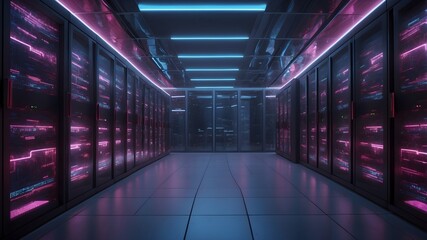 Neon-Datenflut: Ein Ozean aus Informationen