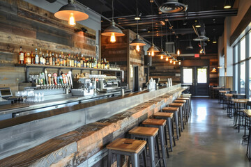 Contemporary office space with matte metal desks.