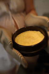 Korean Steamed Eggs (Gyeranjjim) in a Clay Pot
