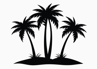 palm tree silhouette vector illustration 